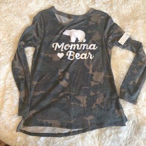 Camo “momma bear” top